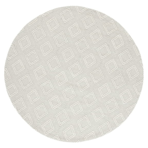 SAFAVIEH Marbella Kieron Diamond Area Rug, Ivory, 6' x 6' Round