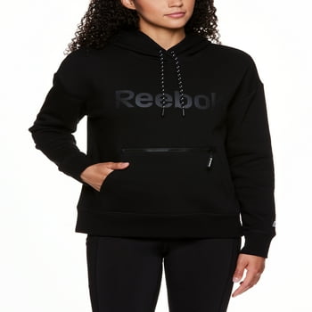 Reebok Women's Super Soft Cropped Gravity Hoodie with Zipper Pocket