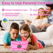 Contixo Kids Tablets and Smart Watch Bundle w/ STEM Learning System and Parental Controls, 7, Pink