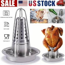 Stainless Steel Chicken Roaster Rack - Beer Can Turkey Holder Stand for BBQ Grill