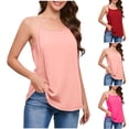 thumbnail image 4 of Women Summer Tank Top Sleeveless Fashion Loose Breathable Shirt Lightweight Comfy Stretch Blouse Trendy Soft Solid Color Top, 4 of 5