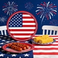 thumbnail image 3 of L 24 Piece Patriotic Paper Plates Set 7In & 9In Disposable Party Tableware For Fourth Of July Bbq Picnic Celebration, 3 of 6