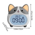thumbnail image 3 of Alarm Clock with Night Light - Cute Dog Clock Rechargeable Battery Digital Clock for Bedroom (Grey), 3 of 7
