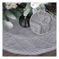 thumbnail image 3 of Pie de Árbol de Navidad Tejido Tipo Lana, Falda para Pino Navideño Esquimal (Gris), 3 of 6