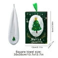 thumbnail image 3 of Christmas Hand towels, Holiday towels Gift Set, Embroidered Christmas Kitchen towels for Drying and Cleaning, Cotton, Red Green Orange, 13.7x13.7 Inches, 3 Pack, 3 of 8