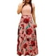 thumbnail image 4 of Jumpingount Maxi vestido de manga corta con cuello y estampado de lunares para mujer Vestidos Rosado XXL Jumpingount AP002202-10, 4 of 6