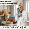 thumbnail image 6 of Pack of 6 Bath Towels 27 x 54 Inches, 100% Cotton, Larger & Lighter Weight, Quicker to Dry, Super Soft and Absorbent, Perfect for Bathroom (Multicolor, Pack of 6 (27''x54'')), 6 of 8