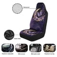 thumbnail image 6 of Jeiento Butterfly Car Seat Covers Front Seats Only Moon Vehicle Bucket Seat Cover Purple Interior Auto Accessory Decor Universal Fit Easy to Install Stretch Polyester Fabric Cover, 6 of 7
