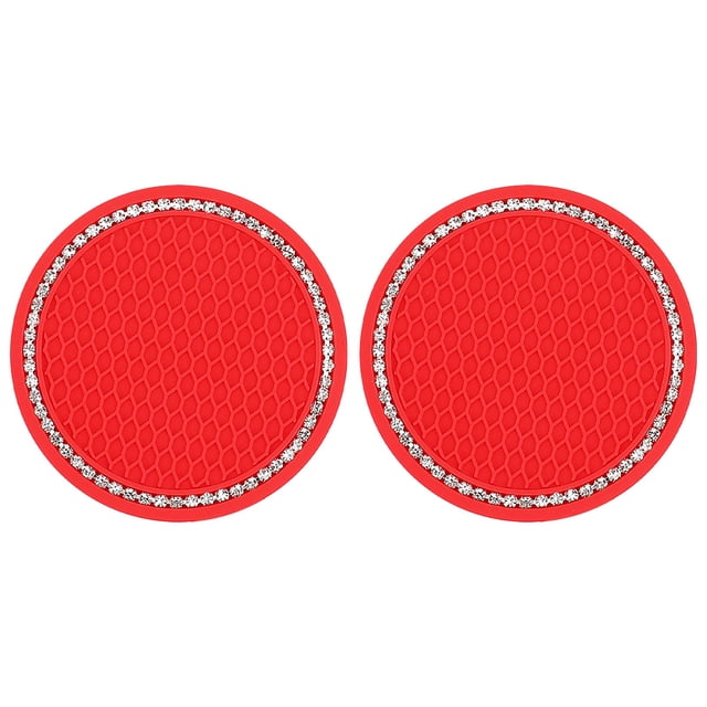 Dvkptbk Coasters 2Pcs Car Diamond Cup Mat Bottle Seat Cushion Non-Slip Cushion Kitchen Gadgets