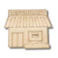 thumbnail image 2 of Unfinished Wood Etched Restaurant Shape 7" / 1/8", 2 of 2