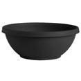 thumbnail image 6 of Bloem Terra 14" Round Resin Planter Bowl - Shallow Garden Pot for Cacti, Succulents, Herbs, Moss - Fade-Resistant with Knockout Drainage Holes, Black, 6 of 6
