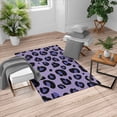 thumbnail image 1 of Animal Turkish Area Rug, Leopard Animal Skin Pattern in Abstract Style Wild Safari Jungle Theme, Soft Carpet for Living Room Decor with Distressed Look, 5.2' X 7.6', Pale Lavender, by Ambesonne, 1 of 4