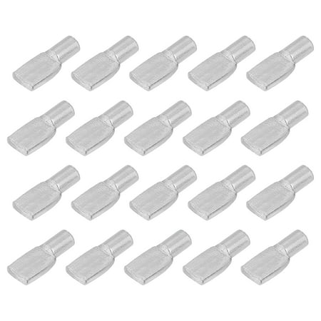 

Uxcell 120Pack Spoon Shaped Shelf Support Pegs Holder 5mm Metal Nickel Plated Shelf Pins Silver