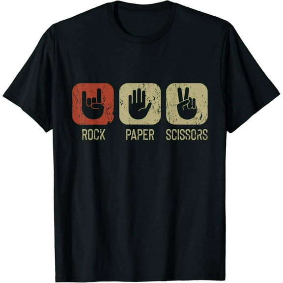 Rock N Roll Music - ROCK ON Rock Paper Scissors T-Shirt