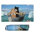 thumbnail image 2 of Balery Two Brave Cats Are Floating On The Sea Iceberg Mouse Pad ,15.8x29.5 In Large Gaming Mouse Pad Desk Mat Long Non-Slip Rubber Stitched Edges,Waterproof Mousepad Desk Mat For Gamer Office Home, 2 of 9