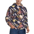 thumbnail image 2 of Lsque Cartoon Space 1 Pattern Casual Men's Hoodie,Hooded Sweatshirt with Kangaroo Pocket,Pullover Hoodie-X-Large, 2 of 7