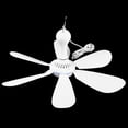 thumbnail image 2 of 6 Leaves USB Powered Ceiling Canopy Fan with Remote Control Timing 4 Speed Hanging Fan for Camping Dormitory Tent, 2 of 8