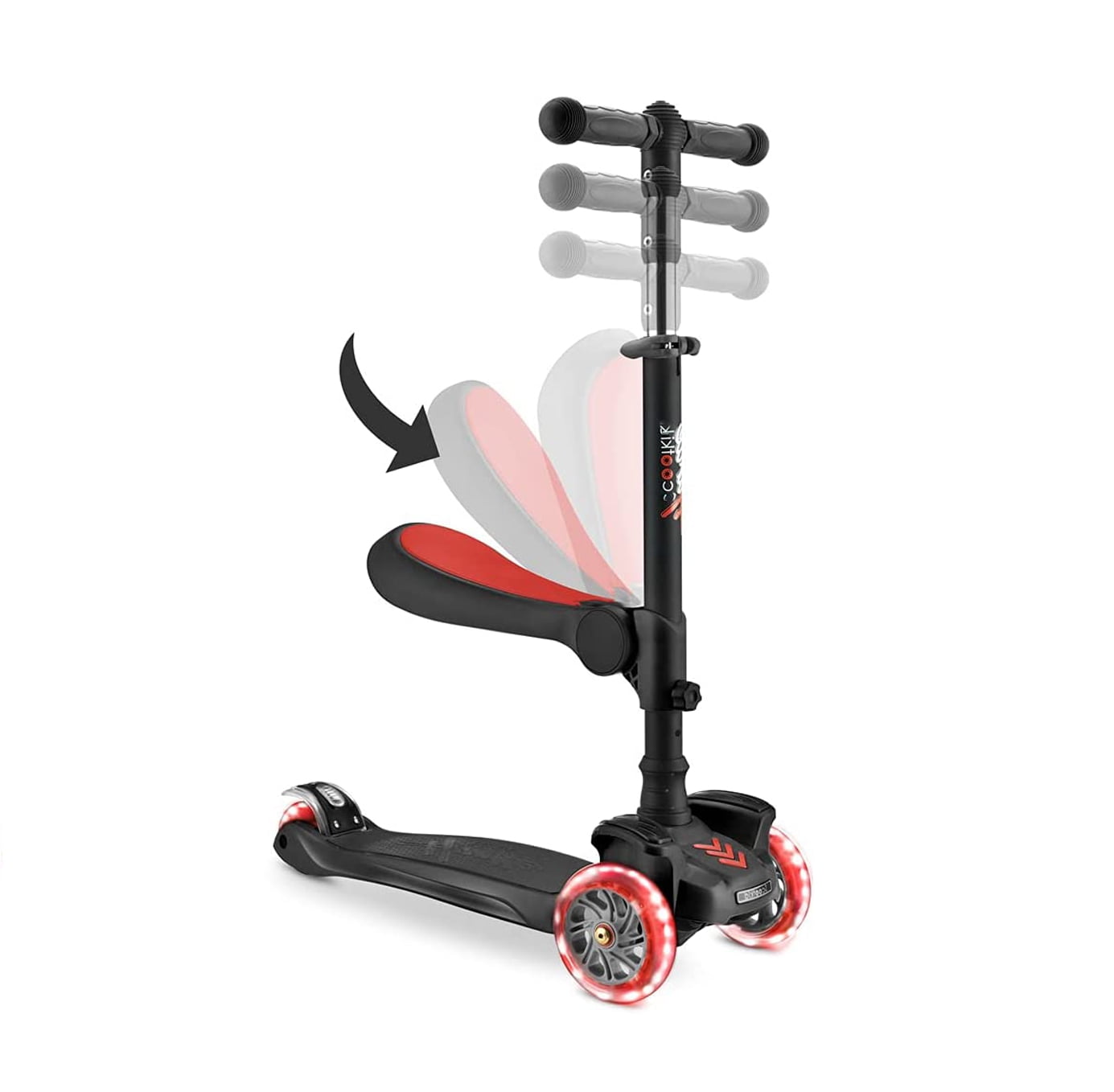 3 Wheeled Scooter for Kids, Stand & Cruise Child/Toddlers Toy Folding