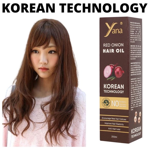 Yana Red Onion Oil for Shiny Hair Men & Women | hair oil | hair oil for black hair | for dry hair | for curly hair | for hair growth | for frizzzy hair | wild growth hair oil