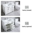 thumbnail image 3 of Wonline 36" Luxurious Bathroom Vanity with Sink Top,Modern Bathroom Vanities with 2-Door and 5 Drawers Cabinet,Undermount Ceramic Sink,White, 3 of 7