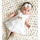 thumbnail image 2 of Kimi-Vestido De Encaje Sin Mangas De Color Sólido Para Bebés Niña Pura Blanca Y Diadema 2 Piezas Conjuntos De Dobladillo De Arco Dulce Vestidos De Princesa Bautismo Para Bebé De 0 A 24 Meses, 2 of 4