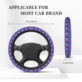 thumbnail image 3 of Cauagu Blue Skull Rose Print Car Steering Wheel Cover - Universal Car Accessory for Diverse Cars for Steering Wheel with a Diameter of 14.5"-15", 3 of 7