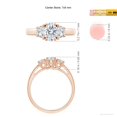 thumbnail image 5 of ANGARA Lab Grown and Half Moon Diamond Three Stone Ring for Women in 14K Rose Gold (Size-7x5mm| Color-F-G| Clarity-VS) | April Birthstone, Anniversary, Jewelry Gift for Women | Lab-Grown Diamond Ring, 5 of 8