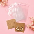 thumbnail image 3 of 1set 30pcs Square Paper Earring Display Cards Jewelry Display Card for Earring Showing with 30pcs OPP Cellophane Bags Peru Card: 5x5cm, 3 of 3