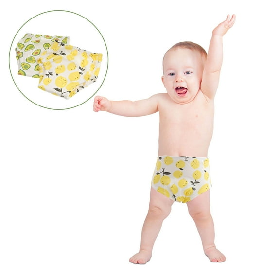 HEATSHAKING Toddler Potty Training Pants Gauze Urine Absorption 6Layer Structure 2Pcs 9.4x7.9x0.4In