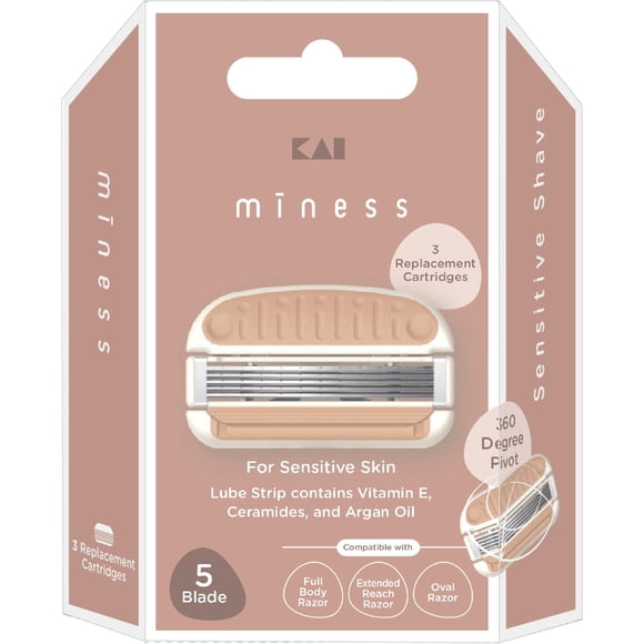 Cartuchos de recarga Razor Kai Miness de 5 hojas, 3 unidades