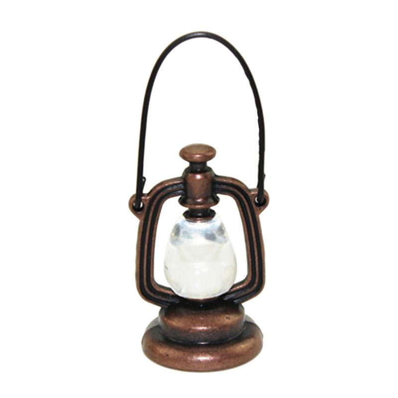 Dollhouse Retro Oil Lamp Miniature 112 Portable Lamp Toys Ornament Model Accessories Decor