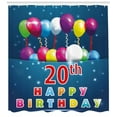 thumbnail image 3 of Ambesonne Colorful Shower Curtain, Balloons on Blue Tone, 69"Wx84"L, Multicolor, 3 of 3
