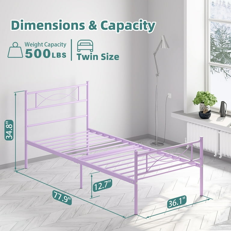 Free Shipping! Yoneston Kids Twin Size Metal Platform Bed Free Shipping! Yoneston Kids Twin Size Metal Platform Bed