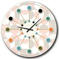 thumbnail image 1 of Designart 'Retro Circular Pattern Iii Mid-Century Modern Wall Clock, 1 of 1