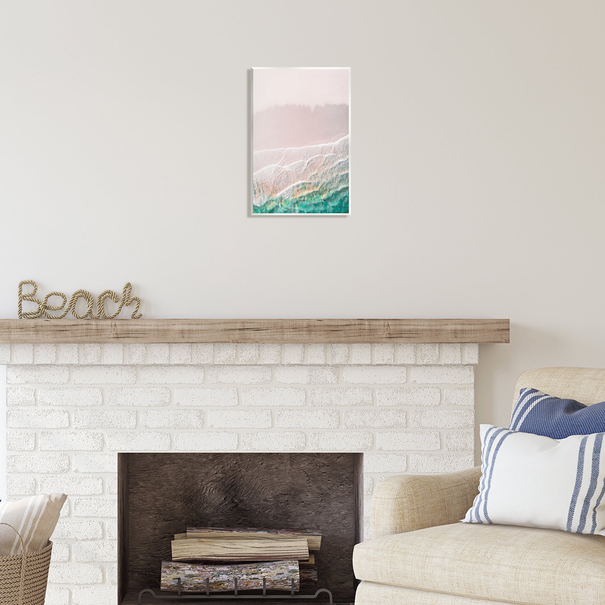Stupell Industries Modern Beach Foam Abstract Painting Unframed Art Print Wall Art, 10 x 15