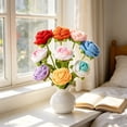 thumbnail image 2 of Artificial Rose Wool Crochet Flower Never Wither Long Lasting Flower 3D Texture Design Romantic Bloom for Mother's Day, 2 of 8