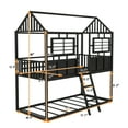 thumbnail image 4 of Aukfa Twin over Twin Bunk Bed, Metal Bunk Bed with House Window Design Top for Kids Teens - Black, 4 of 8