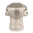 thumbnail image 3 of Mexico Men's Soccer Jersey, Men's Mexican Heritage Aztec Graphic T-Shirt, Short Sleeve Athletic Football Top, Eagle and Snake Emblem Fan Gear, 3 of 5