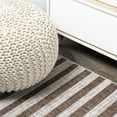 thumbnail image 3 of JONATHAN Y SANTA MONICA 2 x 10 Runner Rug, Sukie Offset Stripe - Beige/Brown, SMB133A-210, 3 of 10