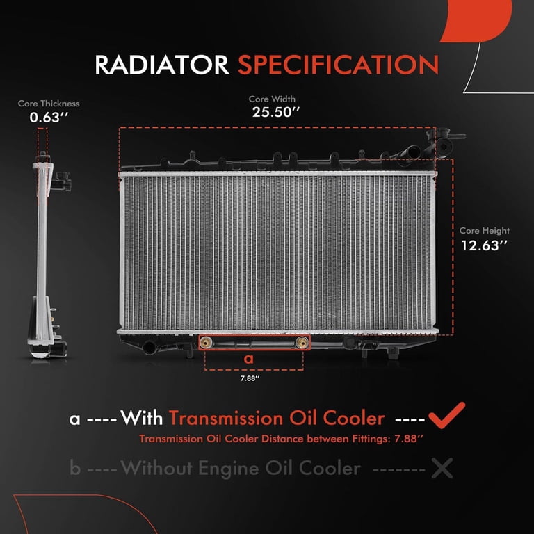 Dfca Engine Radiator Toyota Sienna Radiator A-Premium Radiator With Transmission Cooler For ...