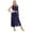 Navy Blue, variant on YONGHS Womens Lyrical Dance Costume Side Split Sheer Mesh Leotard Dress Modern Dancewear Navy Blue L