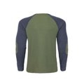 thumbnail image 2 of JIANJIA Mens Polo Shirts Autumn Winter Color Block Print Round Neck Button Long Sleeve Fashion Casual Tops Holiday Wear, 2 of 7
