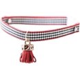 thumbnail image 2 of Dog and cat collars Kitten Collar Easy-Wearing Comfortable Plaid Small Pet Dog Cat Belt for Kitty Black Dog and cat collars (Color : Wine Red), 2 of 5