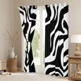 thumbnail image 3 of Homewish White Abstract Spiral Kitchen Curtains,Abstract Artwork Black Out Curtains Pack of 2 (42x63 Each), 3 of 6