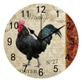 thumbnail image 6 of Rooster Walking In The Farm Wall Clock, 10 Inch Silent Non Ticking Wall Clocks Battery Operated, Simple Rustic Country Kitchen Clock for Home Decor Art, Easy to Read, 6 of 6