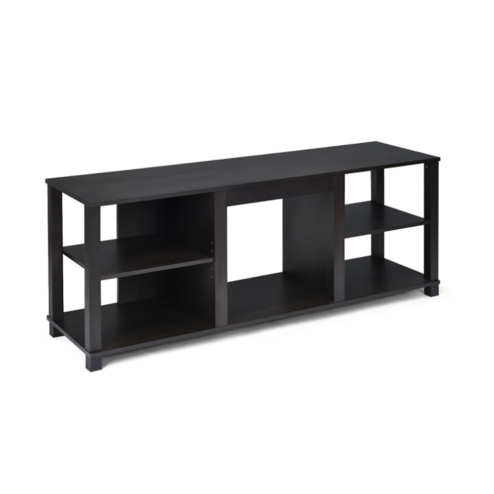 Finihen TV Stand, TV Cabinet, 2-Tier TV Storage Cabinet Console with Adjustable Shelves, Media Entertainment Center with Storage, for Living Room, Bedroom, Black