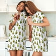 thumbnail image 4 of Sikiie Avocado Friends Print Women's Short-sleeved Nightdress, Round Neck Pullover Nightdress Pajamas Summer Home Wear, 4 of 6