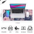 thumbnail image 5 of Long Mouse Pads for Desk,Pioneer Flower Floral Print Pattern Desk Mats on Top Of Desks, Desk Mouse Pad Extra Large with 3mm Non-Slip Base and Stitched Edge for Gaming,Office,Work,Home 31.5"x11.8", 5 of 6