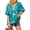 B-Lake Green, variant on Summer Tops for Women Short Sleeve V Neck Boho Casual Blouses Ladies Floral Print Tie Front Flowy Shirts