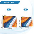 thumbnail image 4 of FORMRS 13-13.3 inch Laptop Sleeve Case Soft Carrying Quilted Computer Bag Cover, Orange Abstract Wavy, 4 of 7